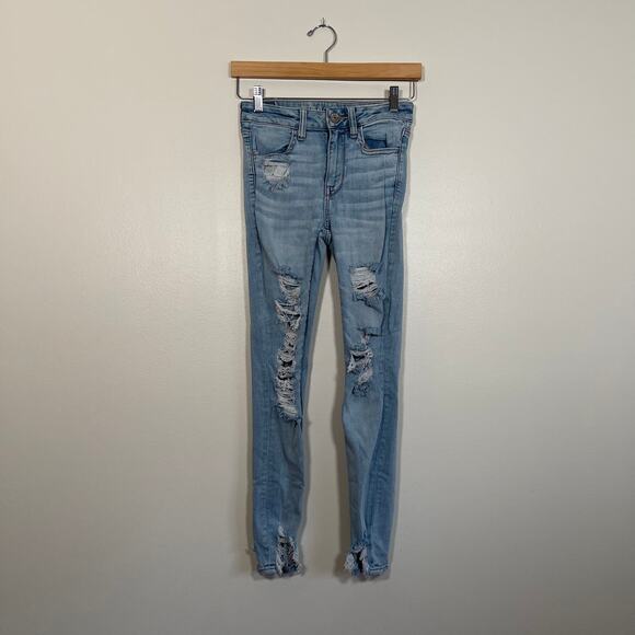 American Eagle • Distressed Skinny Jeans Next Level Stretch - Picture 1 of 7